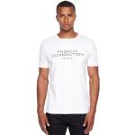 Weiße Halblangärmelige FRENCH CONNECTION Rundhals-Ausschnitt T-Shirts aus Baumwolle für Herren Größe XL zum Valentinstag 