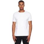 Weiße Halblangärmelige FRENCH CONNECTION Rundhals-Ausschnitt T-Shirts aus Baumwolle für Herren Größe M zum Valentinstag 