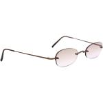 Braune Freudenhaus Optik Ovale Metallsonnenbrillen für Damen 