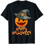 Happy Halloween T-Shirt Freundlicher Kürbis mit Hut