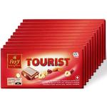 Frey 10x Tourist Milchschokolade mit Weinbeeren, Mandeln und Haselnüssen - Schweizer Mandel-Milch-Nuss Schokolade Tafel - Großpackung 10x Schokoladentafeln 100 g - UTZ-zertifiziert