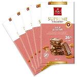 Frey Suprême Milk Crunchy Almond - Swiss Premium Chocolate - Kakao 30% mindestens - Rainforest Alliance-zertifiziert - Großpackung Schokoladentafeln 5x180g