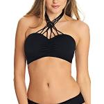 Schwarze Sexy Freya Bandeau Bikinitops in 65C mit Bügel für Damen 