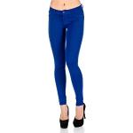 Royalblaue Jeggings & Jeans-Leggings aus Denim enganliegend für Damen Größe XL für den für den Sommer 