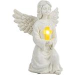 Friedhof Figur H22cm Engel Solar LED Grab Licht Gr