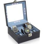 Anthrazitfarbene Elegante Friedrich|23 Uhrenaufbewahrungen: Uhrenboxen & Uhrenkästen aus Kohlefaser 