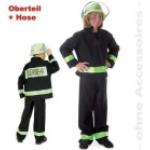 Schwarze Fries Feuerwehr-Kostüme für Kinder Größe 116 
