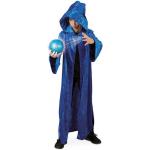 Blaue Fries Zauberer-Kostüme aus Polyester für Kinder Größe 128 