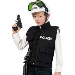 Schwarze Fries Polizei-Kostüme aus Polyester für Kinder Größe 128 