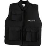 Schwarze Polizei-Kostüme aus Polyester für Kinder Größe 128 