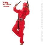 Rote Fries Ninja-Kostüme aus Polyester für Kinder Größe 128 