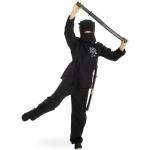 Schwarze Fries Ninja-Kostüme aus Polyester für Kinder Größe 140 