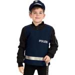 Blaue Polizei-Kostüme aus Polyester für Kinder Größe 140 