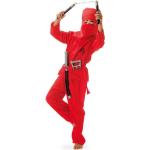 Rote Fries Ninja-Kostüme aus Polyester für Kinder Größe 140 