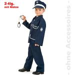 Blaue Fries Polizei-Kostüme aus Polyester für Kinder 