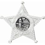 Silberne Fries Sheriffsterne für Kinder 