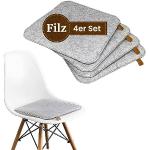 Graue Minimalistische Stuhlkissen Sets aus Filz 4-teilig 