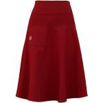 Rote Melierte Frija Omina Bio Nachhaltige Kunstlederröcke aus Jersey für Damen Größe XS für den für den Sommer 