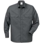 Reduzierte Graue Langärmelige Fristads Kansas Herrenlangarmhemden aus Baumwolle Größe XL 