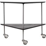 Schwarze Moderne Fritz Hansen Design Tische aus Edelstahl mit Rollen Breite 50-100cm, Höhe 50-100cm, Tiefe 0-50cm 