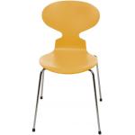 Gelbe Fritz Hansen Designer Stühle mit Insekten-Motiv lackiert 