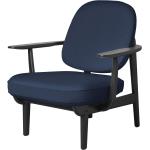 Blaue Fritz Hansen Loungestühle aus Massivholz mit Armlehne Breite 0-50cm, Höhe 0-50cm, Tiefe 0-50cm 