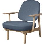 Hellblaue Fritz Hansen Loungestühle lackiert aus Massivholz mit Armlehne Breite 0-50cm, Höhe 0-50cm, Tiefe 0-50cm 
