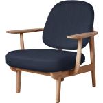 Blaue Fritz Hansen Loungestühle geölt aus Massivholz mit Armlehne Breite 0-50cm, Höhe 0-50cm, Tiefe 0-50cm 