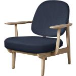Blaue Fritz Hansen Loungestühle lackiert aus Massivholz mit Armlehne Breite 0-50cm, Höhe 0-50cm, Tiefe 0-50cm 