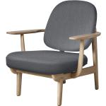 Hellgraue Fritz Hansen Loungestühle lackiert aus Massivholz mit Armlehne Breite 0-50cm, Höhe 0-50cm, Tiefe 0-50cm 