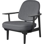 Hellgraue Fritz Hansen Loungestühle aus Massivholz mit Armlehne Breite 0-50cm, Höhe 0-50cm, Tiefe 0-50cm 
