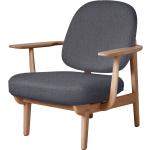Reduzierte Blaue Fritz Hansen Loungestühle geölt aus Stoff mit Armlehne Breite 0-50cm, Höhe 0-50cm, Tiefe 0-50cm 