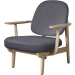 Blaue Fritz Hansen Loungestühle lackiert aus Stoff mit Armlehne Breite 0-50cm, Höhe 0-50cm, Tiefe 0-50cm 