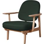 Dunkelgrüne Fritz Hansen Loungestühle geölt aus Massivholz mit Armlehne Breite 0-50cm, Höhe 0-50cm, Tiefe 0-50cm 