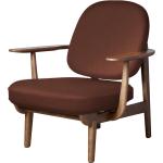 Orange Fritz Hansen Loungestühle gebeizt aus Nussbaum mit Armlehne Breite 0-50cm, Höhe 0-50cm, Tiefe 0-50cm 