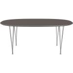 Fritz Hansen Superellipse Tisch, Farbe: grau, Variante: B613