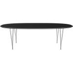 Fritz Hansen Superellipse Tisch, Farbe: schwarz, Variante: B614