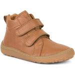 Braune Froddo High Top Sneaker & Sneaker Boots mit Klettverschluss aus Glattleder für Kinder Größe 21 