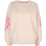 Braune Langärmelige Frogbox Rundhals-Ausschnitt Damensweatshirts aus Baumwolle Größe XS für den für den Herbst 