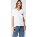 Reduzierte Weiße Frogbox T-Shirts aus Baumwolle für Damen Größe M 