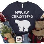 Vintage T-Shirts mit Weihnachts-Motiv für Damen Größe 3 XL Weihnachten 