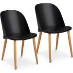 Schwarze Konferenzstühle & Besucherstühle aus Kunststoff Breite 0-50cm, Höhe 0-50cm, Tiefe 0-50cm 2-teilig 