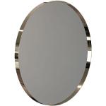 Reduzierte Goldene Minimalistische Runde Schminkspiegel & Kosmetikspiegel 60 cm aus Aluminium 