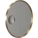 Reduzierte Goldene Minimalistische Runde Schminkspiegel & Kosmetikspiegel 60 cm aus Edelstahl vergrößernd 