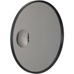 Reduzierte Schwarze Minimalistische Runde Schminkspiegel & Kosmetikspiegel 60 cm aus Edelstahl vergrößernd 