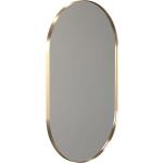 Spiegel klein oval in goldfarbenen Rahmen 4 x 2,8 cm