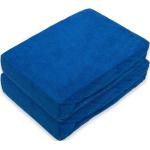 Royalblaue Spannbettlaken & Spannbetttücher aus Frottee trocknergeeignet 140x200 2-teilig 