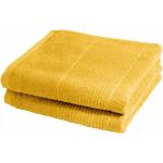 Gelbe Unifarbene Fleuresse Handtücher Sets aus Frottee maschinenwaschbar 70x140 2-teilig 