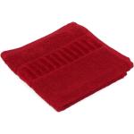 Rote Bio Waschhandschuhe aus Baumwolle 17x24 