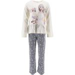 Frozen - Die Eiskönigin Schlafanzug Pyjama Langarm Shirt + Schlaf-Hose weiß Mädchen Kinder